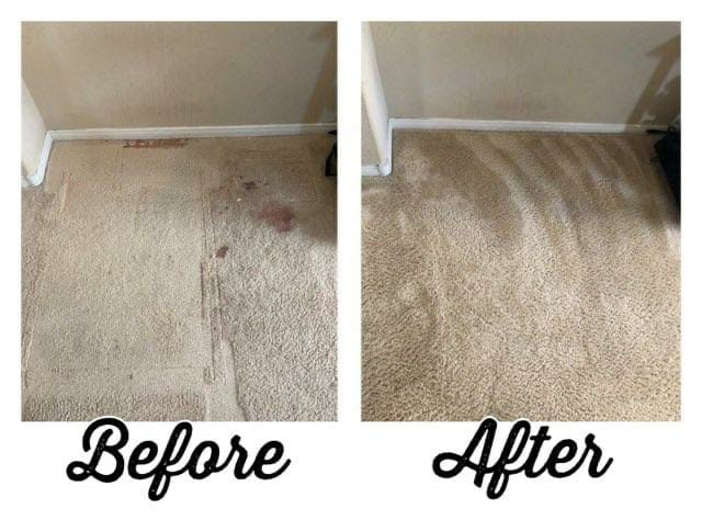 Before/After ProGrade Carpet Cleaning to Remove Carpeting Imprints from Furniture